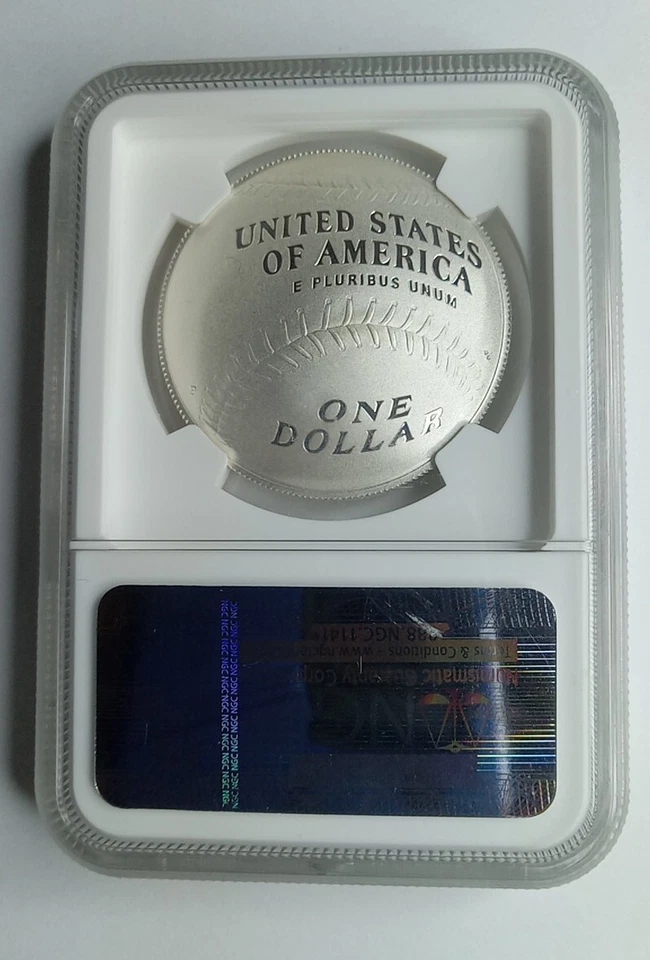 2014 P $1 Baseball Hall Of Fame PF 70 Ultra Cameo Wade Boggs NGC ⚾  - Image 2 of 3