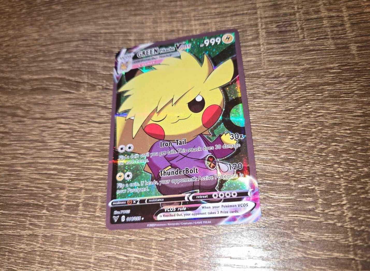Pikachu Gary Pokemon Card VMAX Rainbow GX EX GX ACG V Star Holo Cosplay
