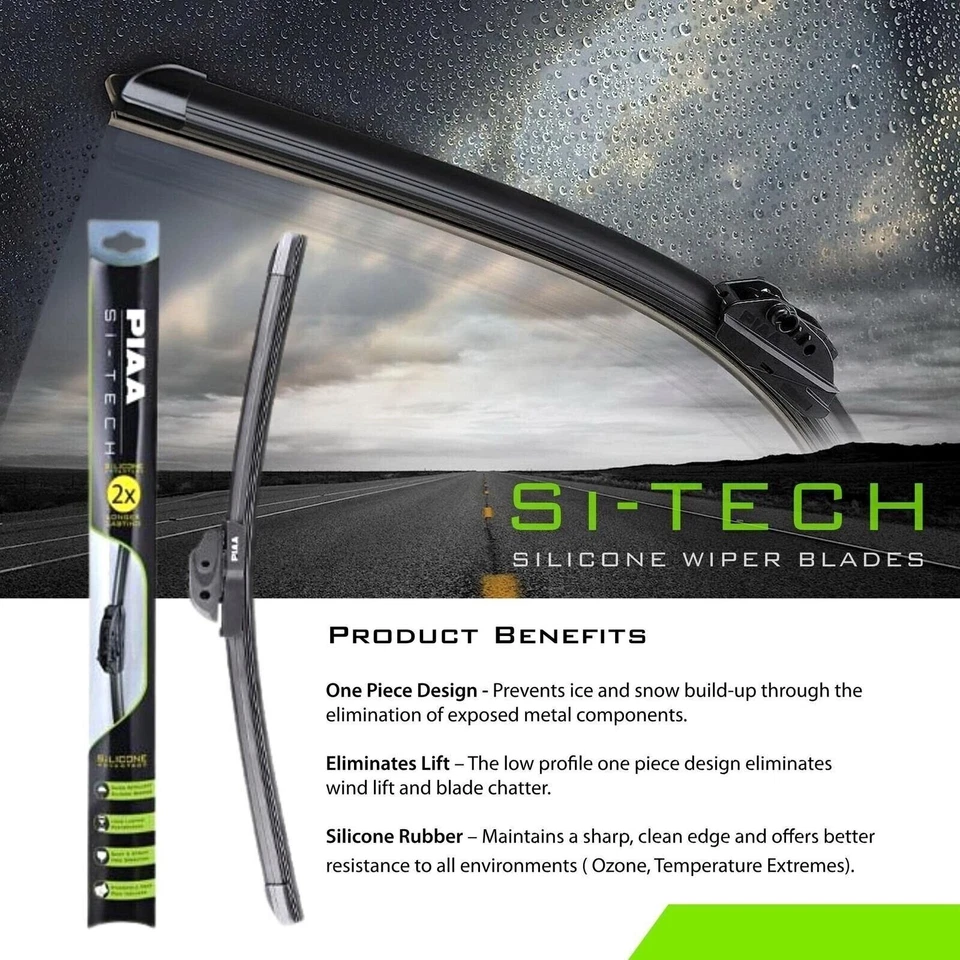 Piaa 97045 18-Inch (450mm) Si-Tech Silicone Wiper Blade, Premium All-Season OEM - Image 2 of 4