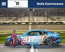 Helio Castroneves 2025 NASCAR Daytona 500 8"X10" Glossy Photo Print C&D 38