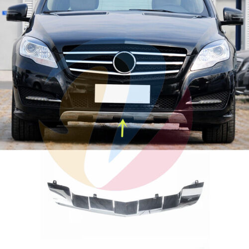 √ Chrome Front Bumper Bottom Guard Pad Trim For Mercedes V251 R-Class 2011-2017 - Picture 1 of 19