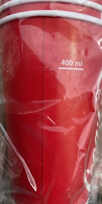 Coca Cola starke Papiertassen 400ml Einweg-Kalte Getränke x 100 wiederverwendbar