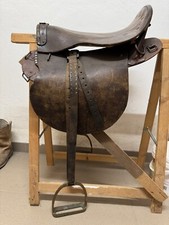 Französischer Armeesattel Militärsattel TARBES von 1915 Kavallerie Wanderreiten