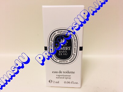Diptyque L'OMBRE DANS L'EAU Eau de Toilette  0.06oz/2ml BOXED SAMPLE