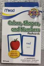 Mead Colors, Shapes, and Numbers Flashcards 55 Cards PK-1