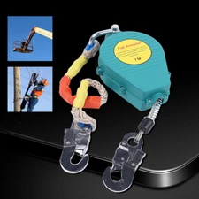 23ft Self Retracting Lifeline Lanyard 330lbs Fall Arrester Fall Protection &Hook