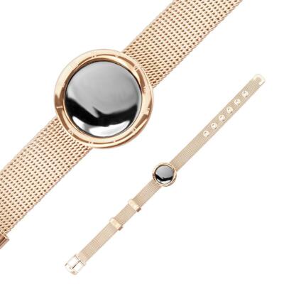 Armband Rosévergoldet mit schwarzer Emaille