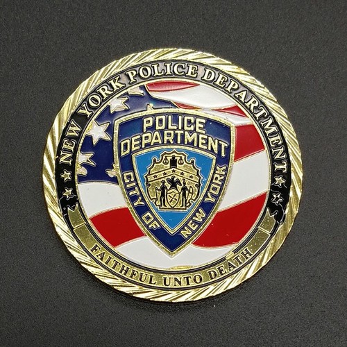 10PCS US New York Police Department Challenge Coin NYPD Gift Medal Commemorative - Afbeelding 3 van 12