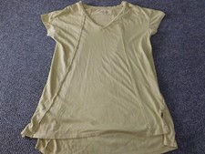 Wonderly Womens Blouse small yellow studio stretch top pullover