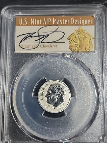 2018 S Silver Roosevelt Dime Reverse Proof PR69 PCGS Thomas Cleveland Label