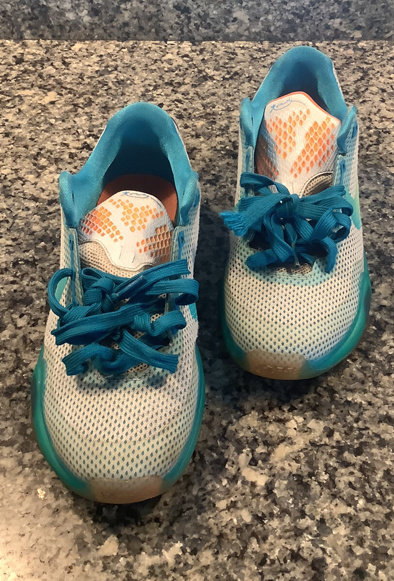 Nike Kobe X 10 GS White Blue Lagoon Total Orange Key Lime