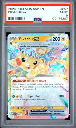 Pikachu ex graded PSA 9 for sale on eBay