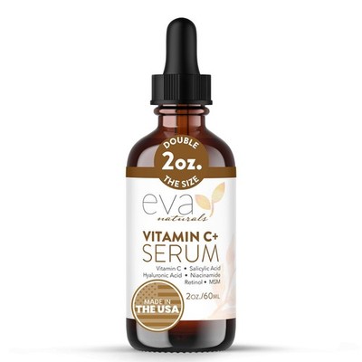 Eva Naturals Vitamin C Serum Plus   Facial 2 Fl Oz (Pack of 1), White 