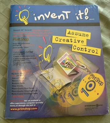 NEW SEALED * Invent It Brand Assume Creative Control Print Shop