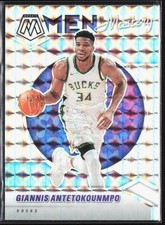 2020-21 Panini Mosaic Giannis Antetokounmpo Men of Mastery Mosaic Prizm Bucks