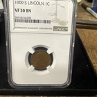 1909 S Lincoln Cent NGC VF 30 Nice Coin