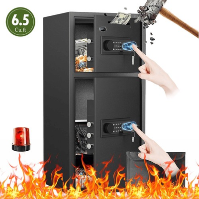 #ad 6.5 Cu ft Large Fingerprint Safe Home Safe Box with Dual Alarm amp; Deposit Slot $209.99