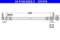 ATE Bremsschlauch 24.5140-0222.3 FüR Ford