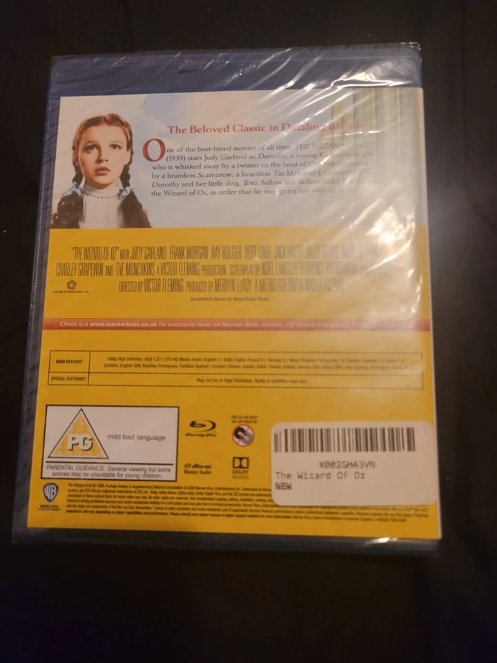 Blu-ray The Wizard of Oz 75th Anniversary Edition запечатанный без ограничений по регионам - Изображение 2 из 2