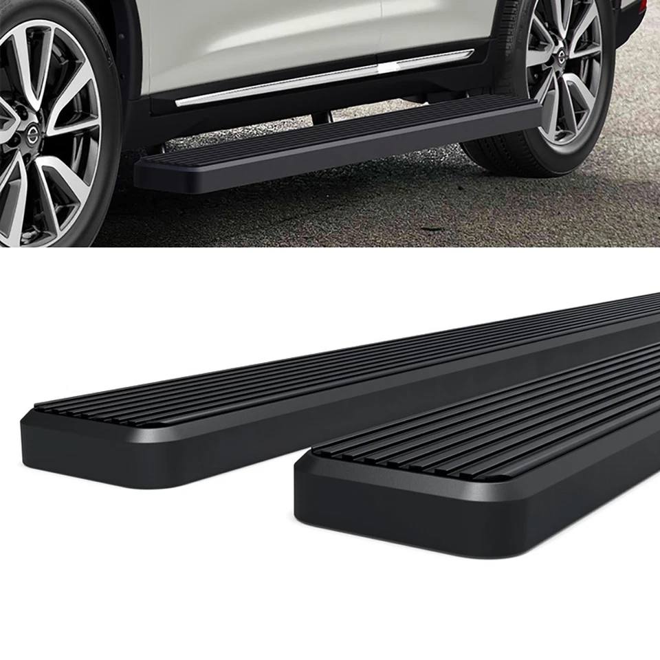 Placa de corrida HD Ridez aço degrau lateral 6 polegadas preta ajuste 14-20 Nissan Rogue - Imagem 4 de 4