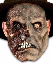 Skinned Face Mask Zombie Walking Dead Fancy Dress Up Halloween Costume Accessory