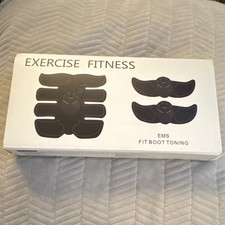 EMS Abdominal Exerciser Fit Boot Toning Muscle Stimulator BJ-01 Black Indoor