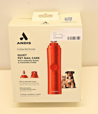 Andis Cordless Nail Grinder, Quiet Pet Nail Care Sanding Wheel Finishing Stone