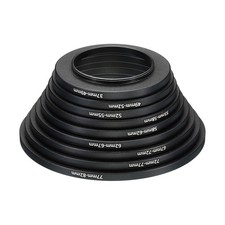 9 Pack Step for Camera Lenses Black Up Rings Set Lens Filter Adapter Ring