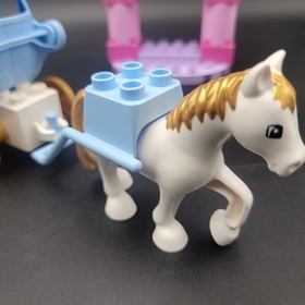 DUPLO 6153 CINDERELLA CARRIAGE 100% Complete  Figure w/Skirt Animals LEGO