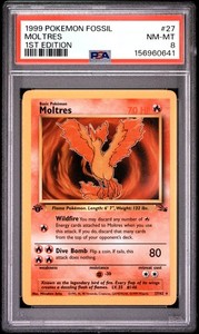 Moltres 27/62 Fossil 1st Edition Non-Holo Rare