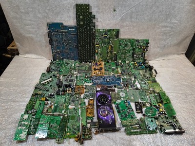 10,7 kg Mainboard Platinen Gold Silber Platin PC Boards IC CPU RAM Recycling #32