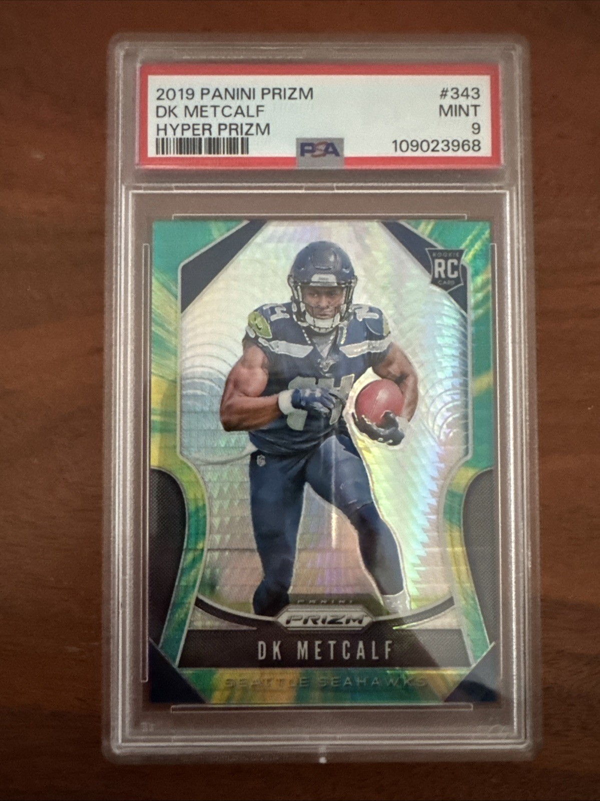 2019 Panini Prizm - Rookies DK Metcalf #343 Hyper Prizm /175 (RC)