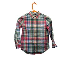 Polo Ralph Lauren boys plaid button-up shirt size 7 preppy party event dressy