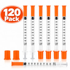 120pcs 1ml Plastic Liquid Measuring Tubes with Graduated Scale & Push Plunger