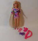Vintage Mattel 1991 Totally Hair Barbie Doll Super Long Blonde Hair #1112 Near