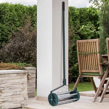 Roller Rotary Push Tine Spike Soil Lawn Aerator Tool Rolling