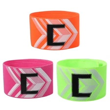 Soccer Captain, Soccer Captain Armbands(3 Pack, Fluorescent Green/Orange/Pink)