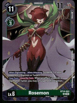 Rosemon Rare Blast Ace BT14-053 R LP