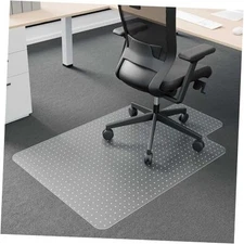Large Office Chair Mat for Carpets, 30" 30" x 48" with Lip For Low Pile Carpet