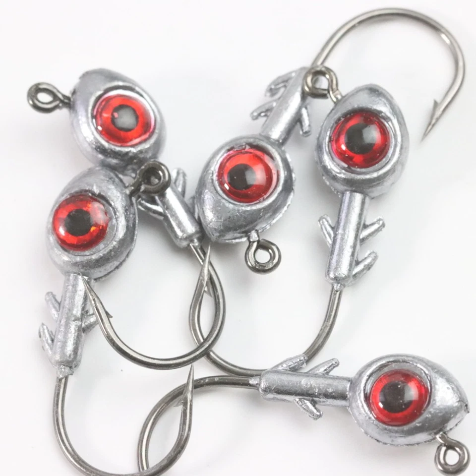10X Gancho de Cabeças de Gabarito de Pesca 3D Olhos Grandes Isca de Truta Isca de Natação Robalo Água Salgada Fresca - Imagem 3 de 4