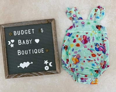 POSH PEANUT Mermaid Bubble Romper Size 3-6 Months