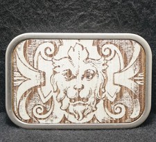 XD19138 COOL VINTAGE 1970s  LION HEAD  BIG CAT ANIMAL ARTWORK MENS BELT BUCKLE
