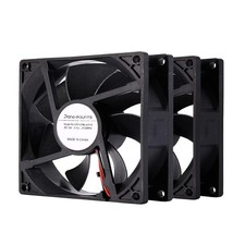 2 Pack 90mm 92mm 12V DC Computer PC Fan 2 Wire 3pin 90x25mm, 90x90x25mm