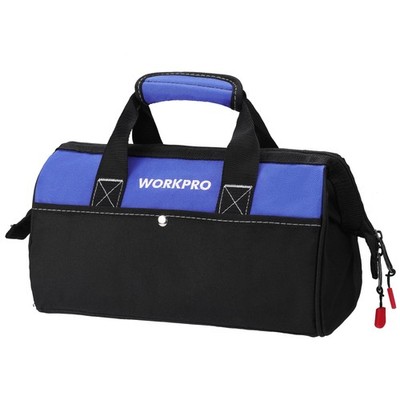 Tool Bag 13 Inch Wide Mouth Tote Storage Pockets WORKPRO Inside cordless