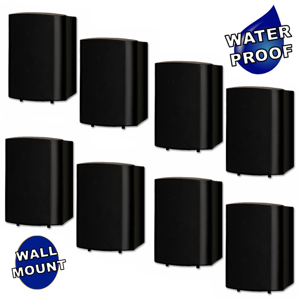 Theater Solutions TS425ODB Indoor / Outdoor Speakers Mountable Black 4 Pair Pack