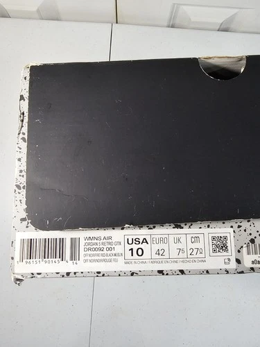 BOX ONLY - Nike Women's Air Jordan 5 GORE-TEX Off Noir SIZE 10 DR0092-001