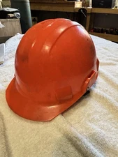 Vintage Orange Bullard Hard Boiled Hard Hat Helmet Orange Plastic