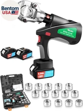 8-Ton Electric Hydraulic Crimping Tool - Rechargeable Battery Cable Lug Crimper