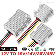 DC DC Step-Up Converter 12V to 19V 24V 28V 36V 48V 1A-20A Voltage Booster Tools