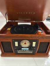 Victrola The Navigator 8-in-1 Wood Record Player Model VTA-600B